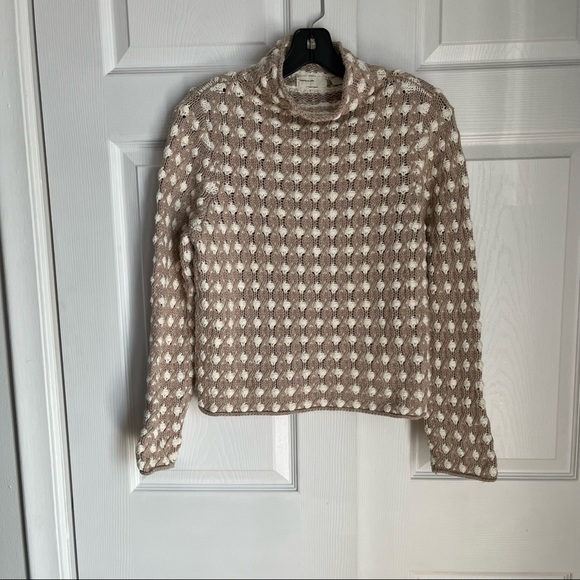 ANTHROPOLOGIE SLEEPING ON SNOW MOCK NEVK POPCORN SWEATER - Picture 3 of 8